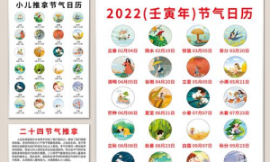 2022年节气日历表 2022年24节气表