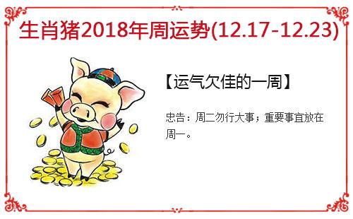 生肖猪每周运势指南(12.17-12.23)